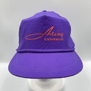 Vintage Aring Equipment Company Wisconsin Purple Strapback Baseball Cap Hat